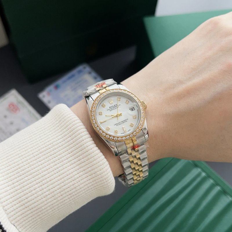 Rolex Datejust 31mm Two-Tone White Diamond Dial Watch view