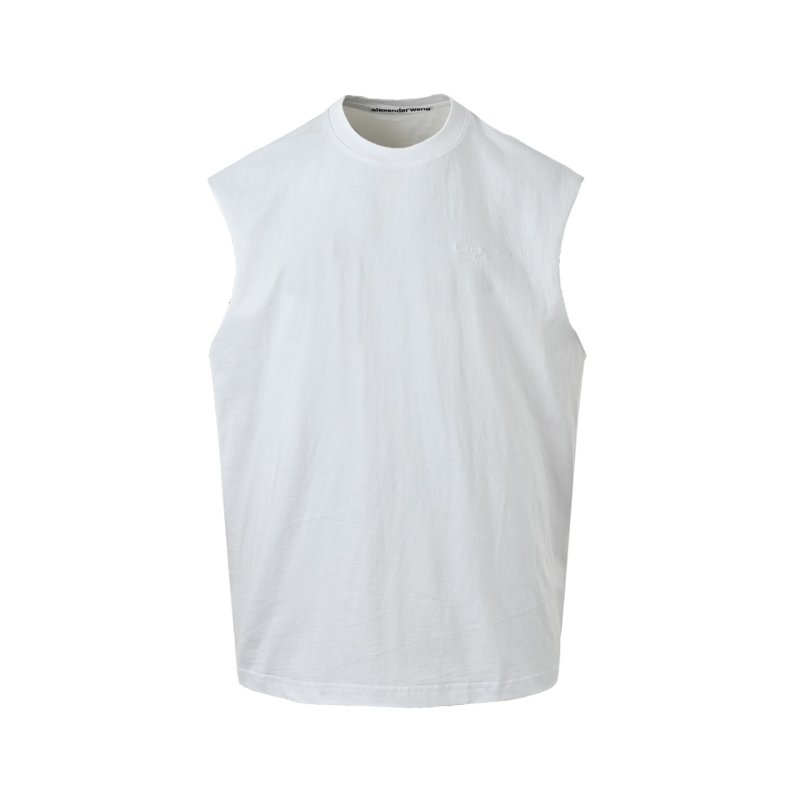 Essentials Cream Sleeveless Tank Top view