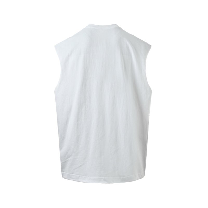 Essentials Cream Sleeveless Tank Top view
