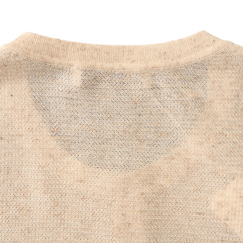 Cream Henley Short Sleeve T-Shirt view