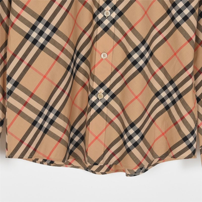 Burberry Check Long-Sleeve Button-Down Shirt Beige view