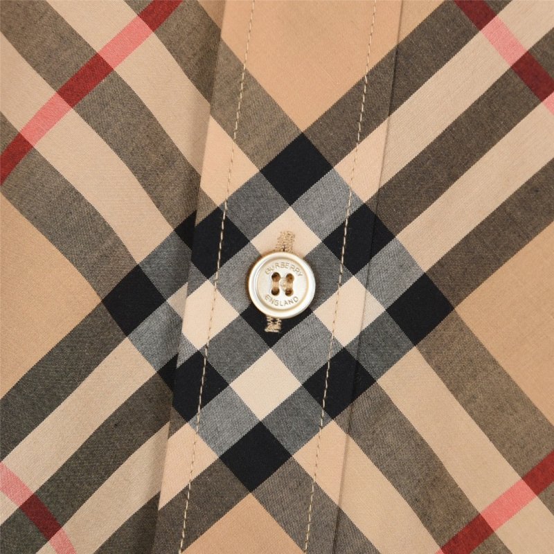 Burberry Check Long-Sleeve Button-Down Shirt Beige view