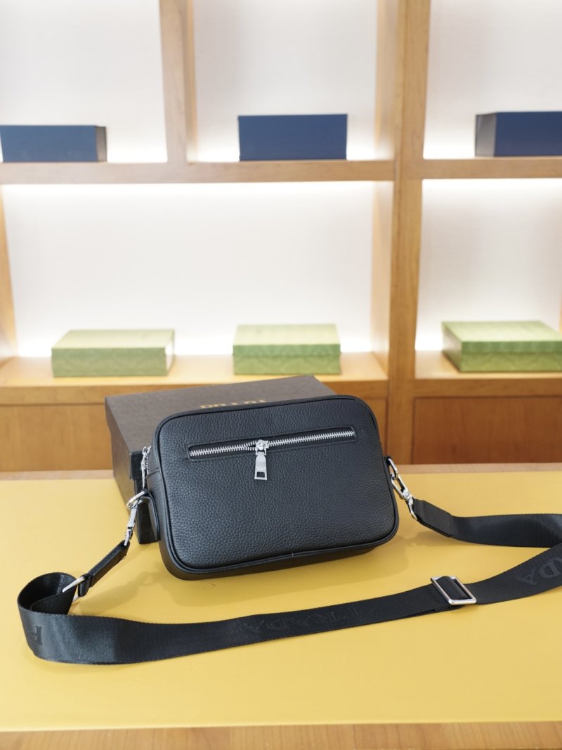 Prada Black Leather Crossbody Shoulder Bag view