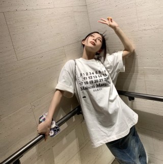 Maison Margiela Calendar Print White T-Shirt