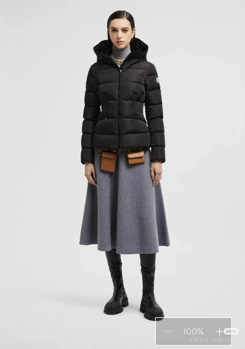 Moncler Black Quilted Down Puffer Jacket view