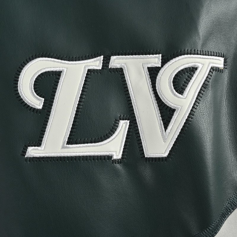 Black & Cream Color-Block Windbreaker Jacket view