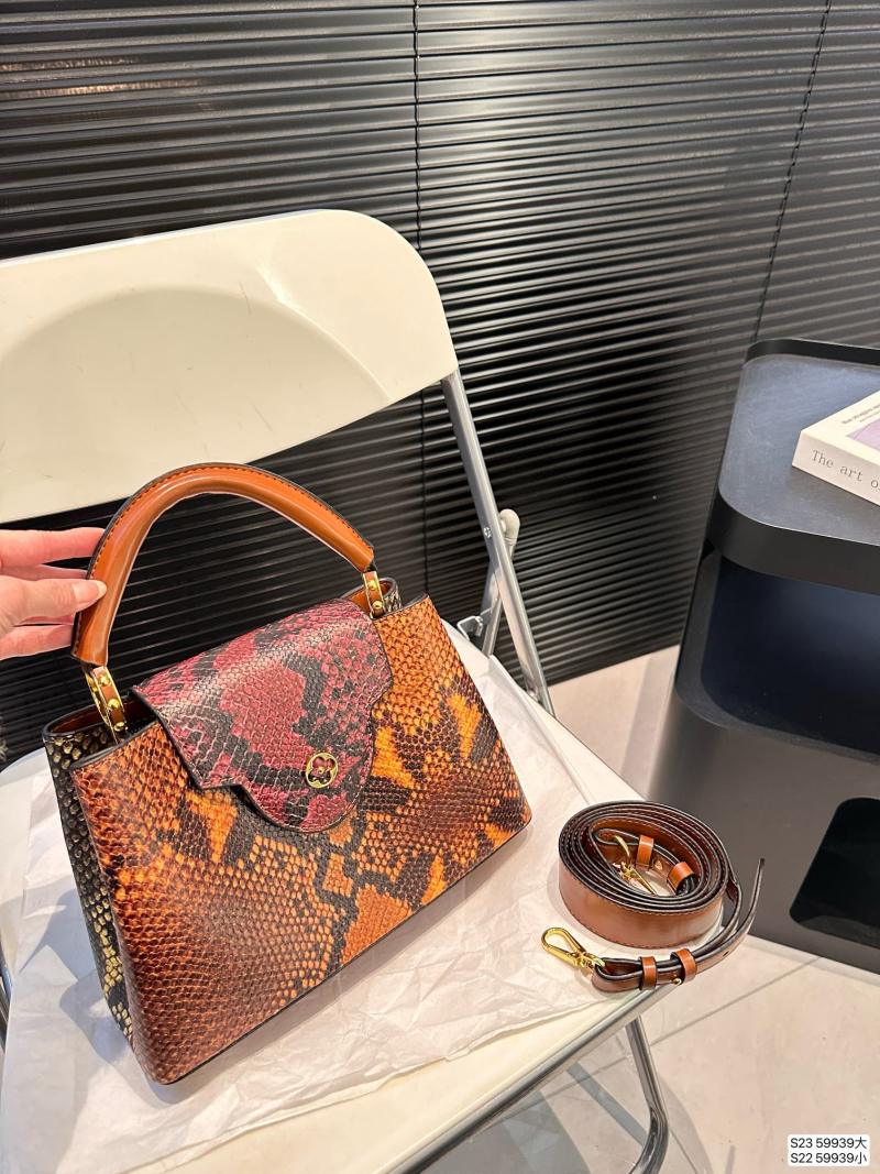 Louis Vuitton Capucines Python Orange Handbag 27cm view