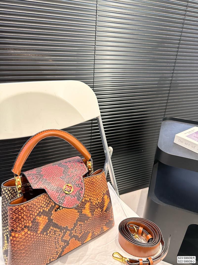 Louis Vuitton Capucines Python Orange Handbag 27cm view