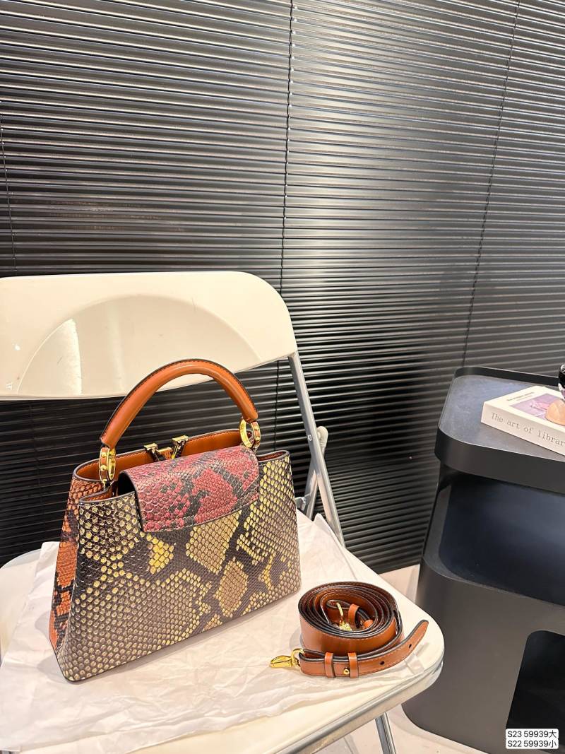 Louis Vuitton Capucines Python Orange Handbag 27cm view