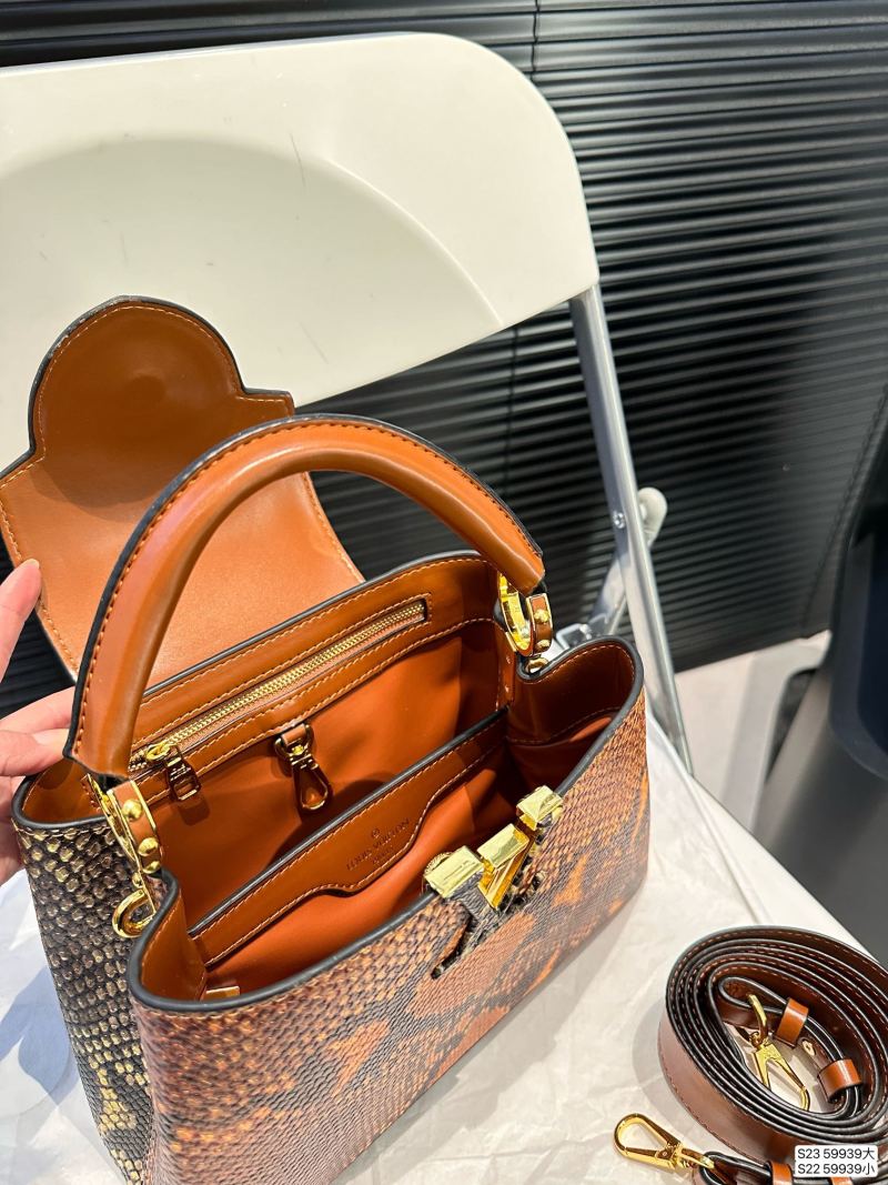 Louis Vuitton Capucines Python Orange Handbag 27cm view