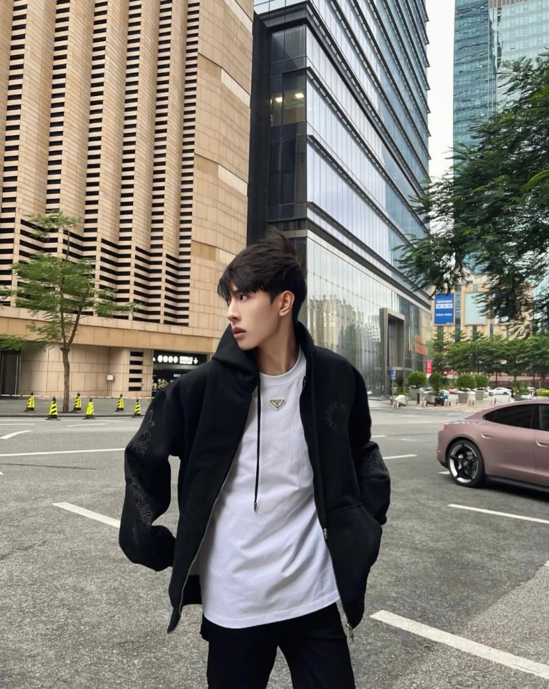 Prada Black Wool Blend Zip Jacket