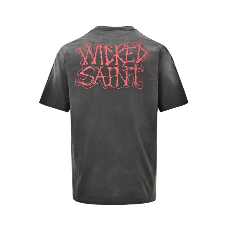 Wicked Saint Black Red Graphic T-Shirt view