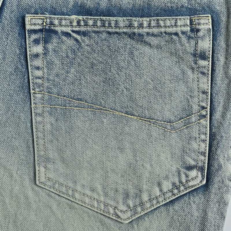 Light Blue Straight Leg Denim Jeans view