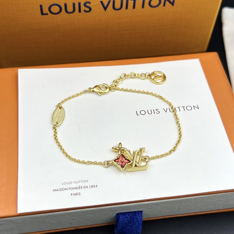 Louis Vuitton LV Monogram Flower Gold Chain Bracelet view