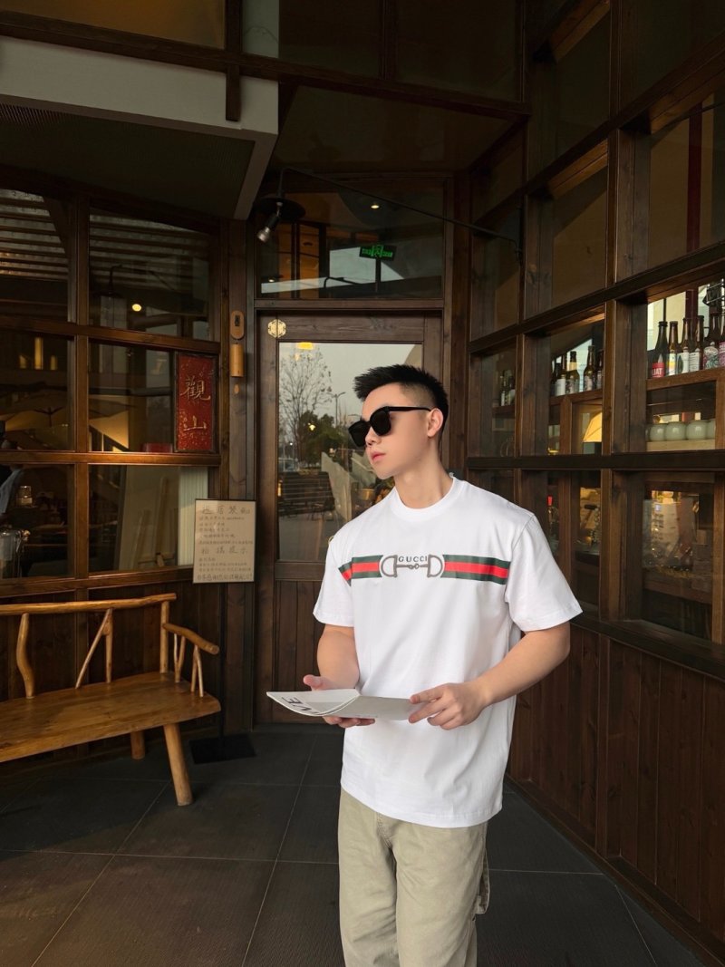 Gucci Horsebit Web Stripe White T-Shirt view