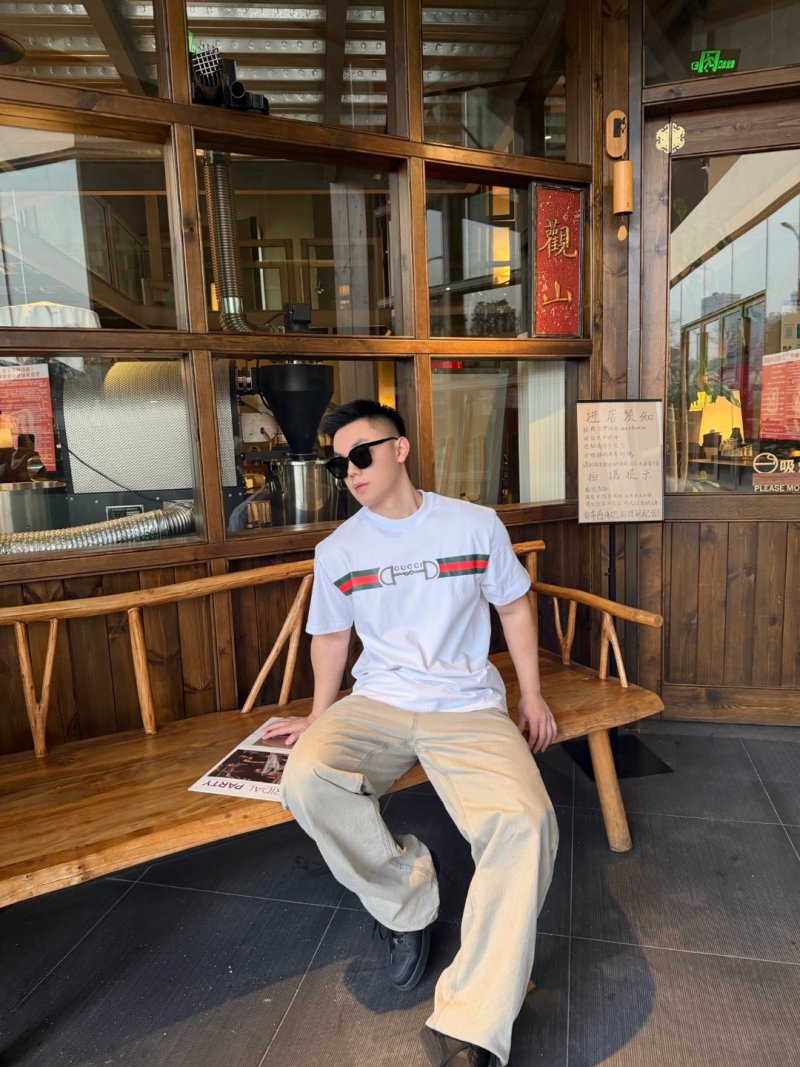 Gucci Horsebit Web Stripe White T-Shirt view