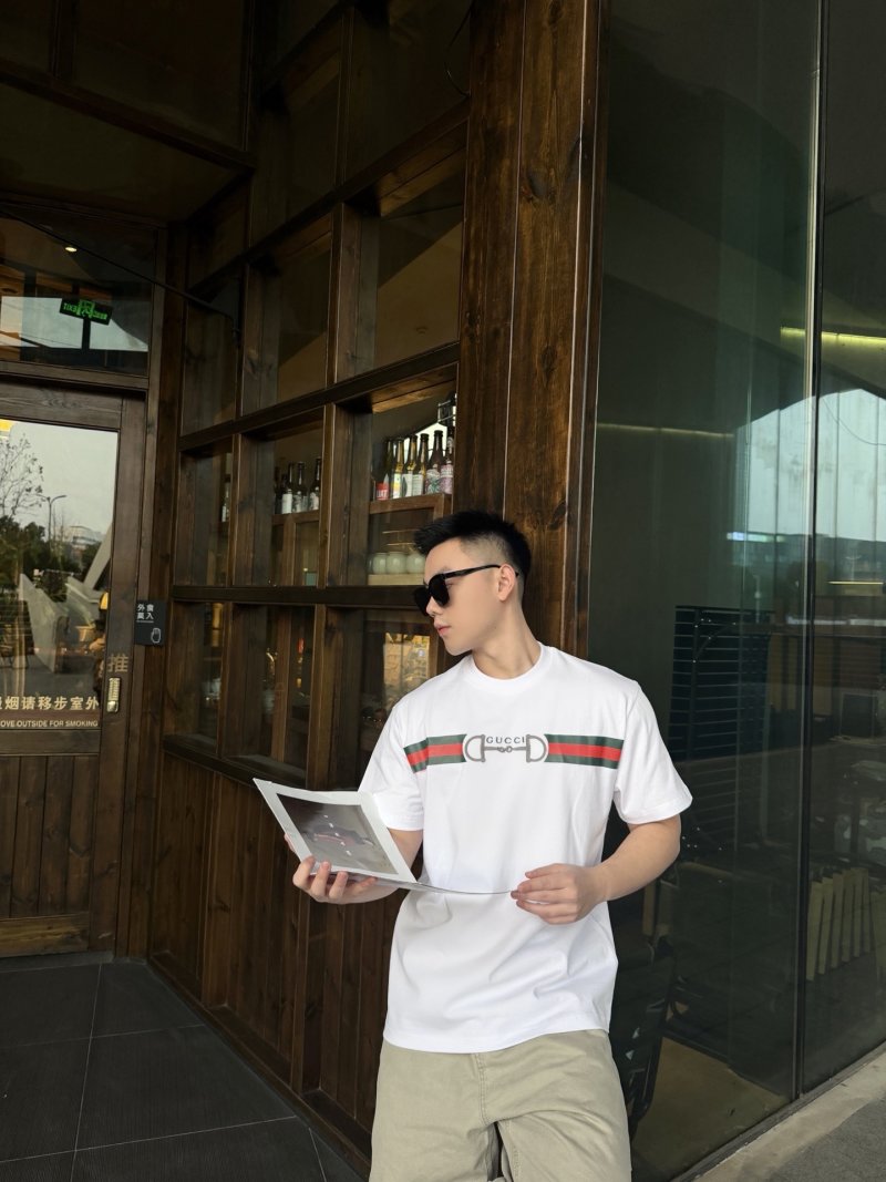 Gucci Horsebit Web Stripe White T-Shirt view
