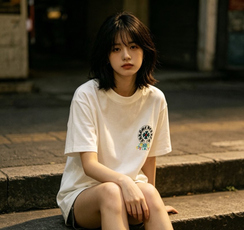 White Graphic Logo Short Sleeve T-Shirt view