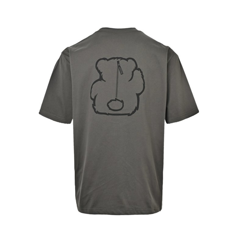 Charcoal Teddy Bear Boombox Graphic T-Shirt view