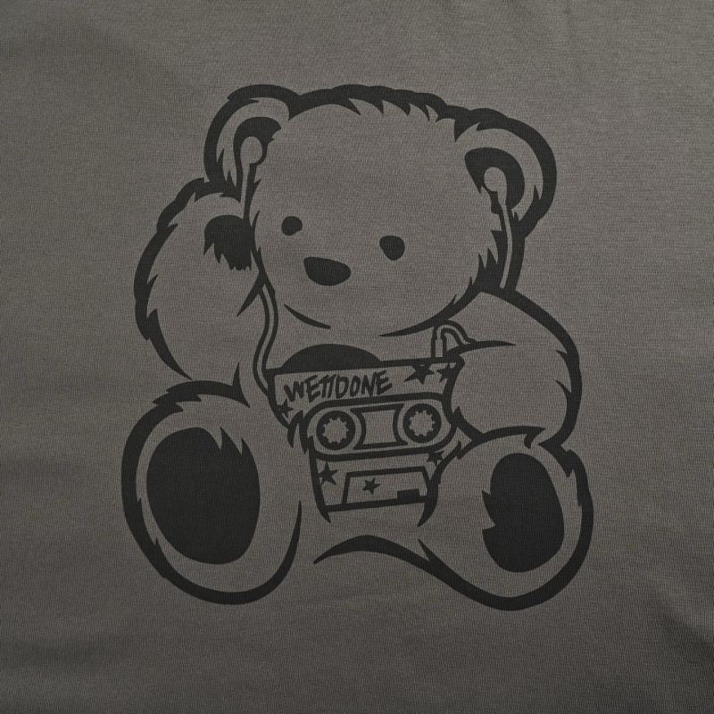 Charcoal Teddy Bear Boombox Graphic T-Shirt view