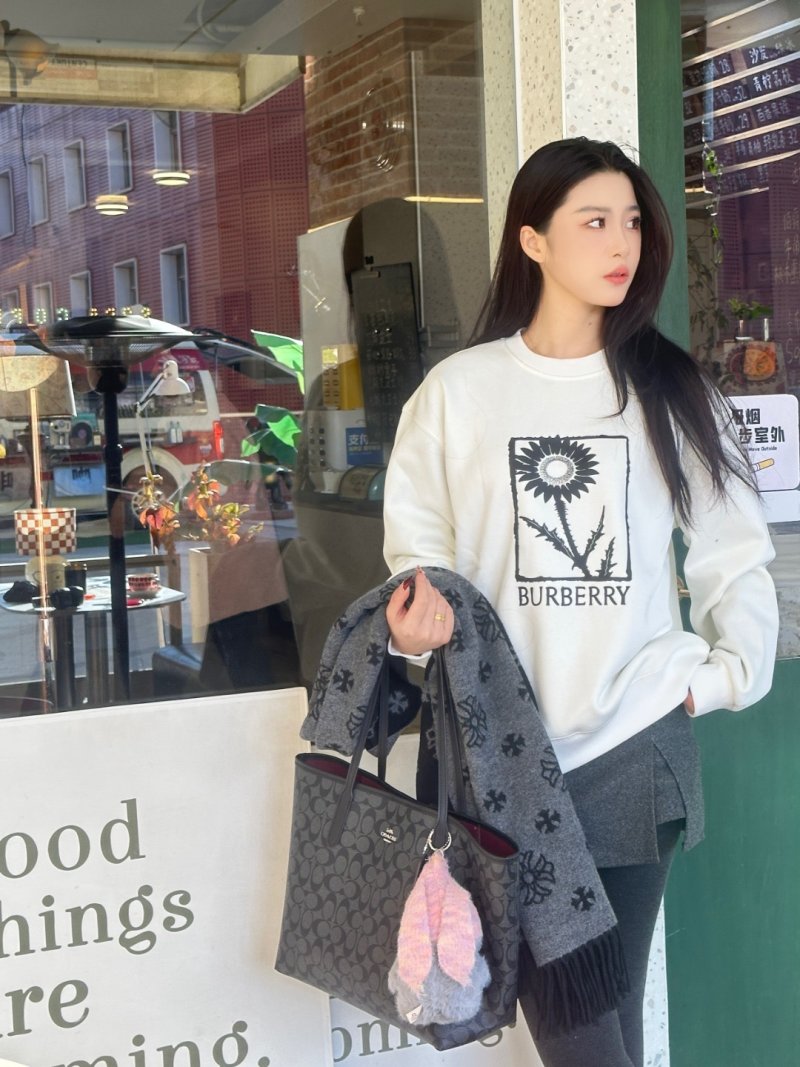 Burberry Sunflower Logo White Hoodie view