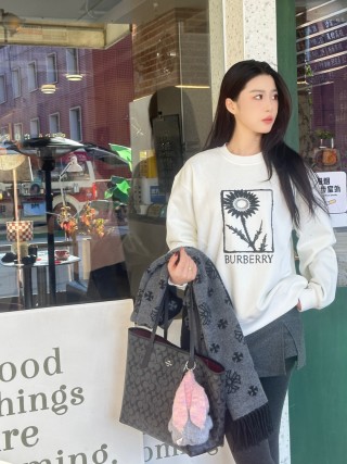Burberry Sunflower Logo White Hoodie view 6