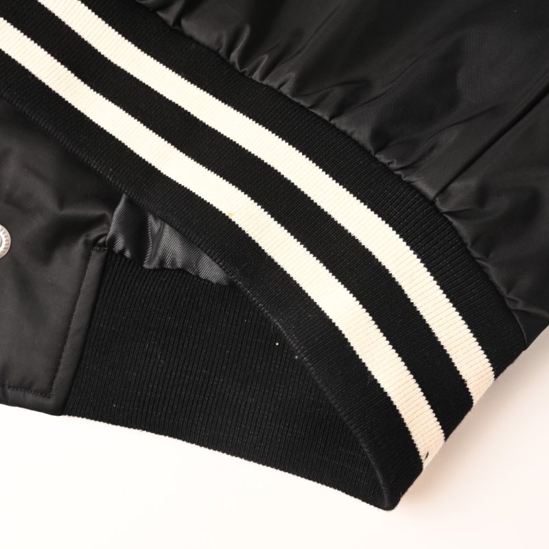 Stone Island Black Nylon Overshirt Jacket with White Stripe view