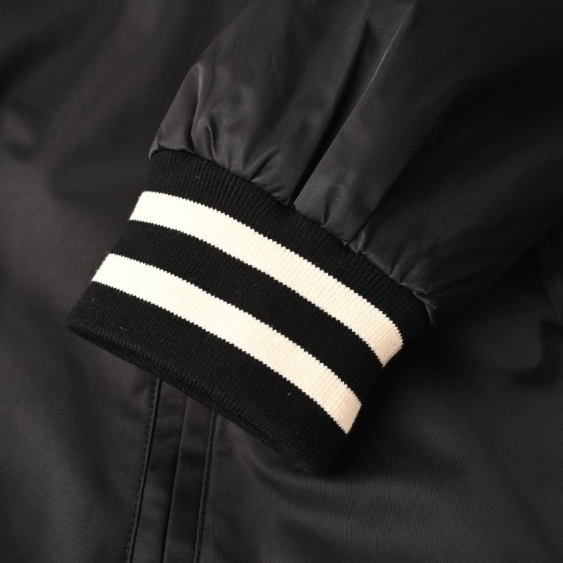 Stone Island Black Nylon Overshirt Jacket with White Stripe view