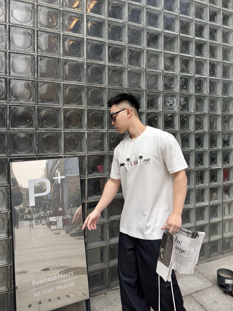 L.V.M. Safari Embroidered White T-Shirt view
