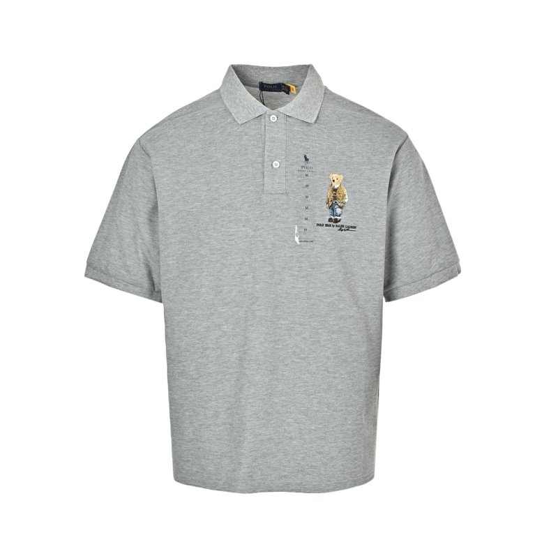 Polo Ralph Lauren Bear Logo Grey Polo Shirt view
