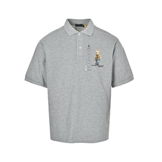 Polo Ralph Lauren Bear Logo Grey Polo Shirt view 5