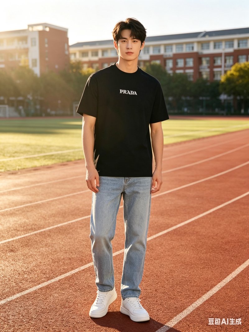 Prada Black Logo T-Shirt view