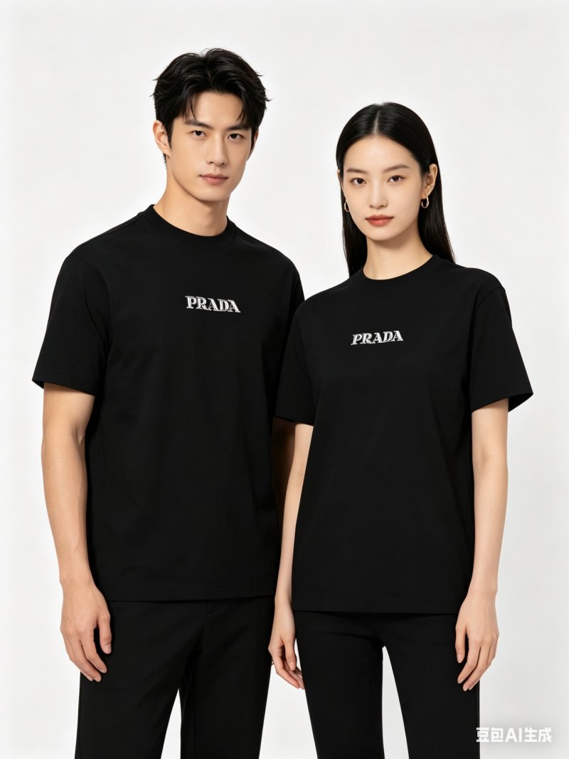 Prada Black Logo T-Shirt view