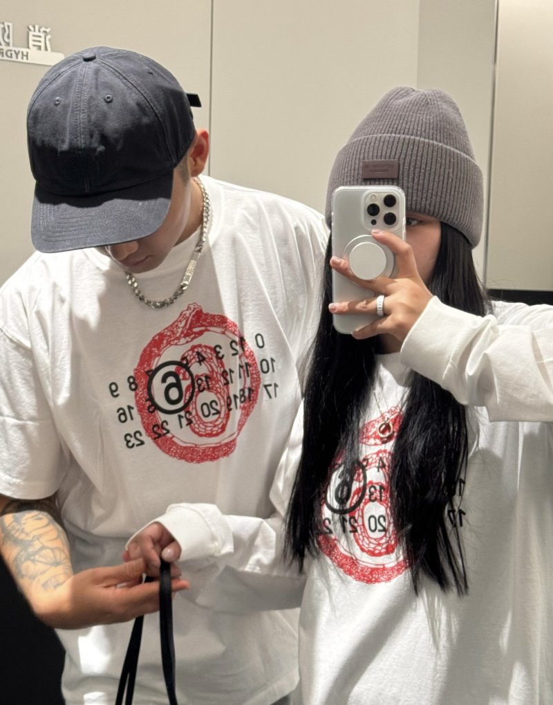 White Red Graphic Logo Short Sleeve T-Shirt view