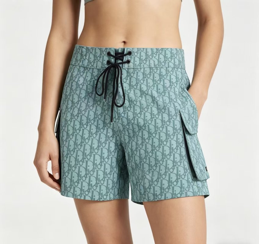 Dior Monogram Cargo Shorts Sage Green