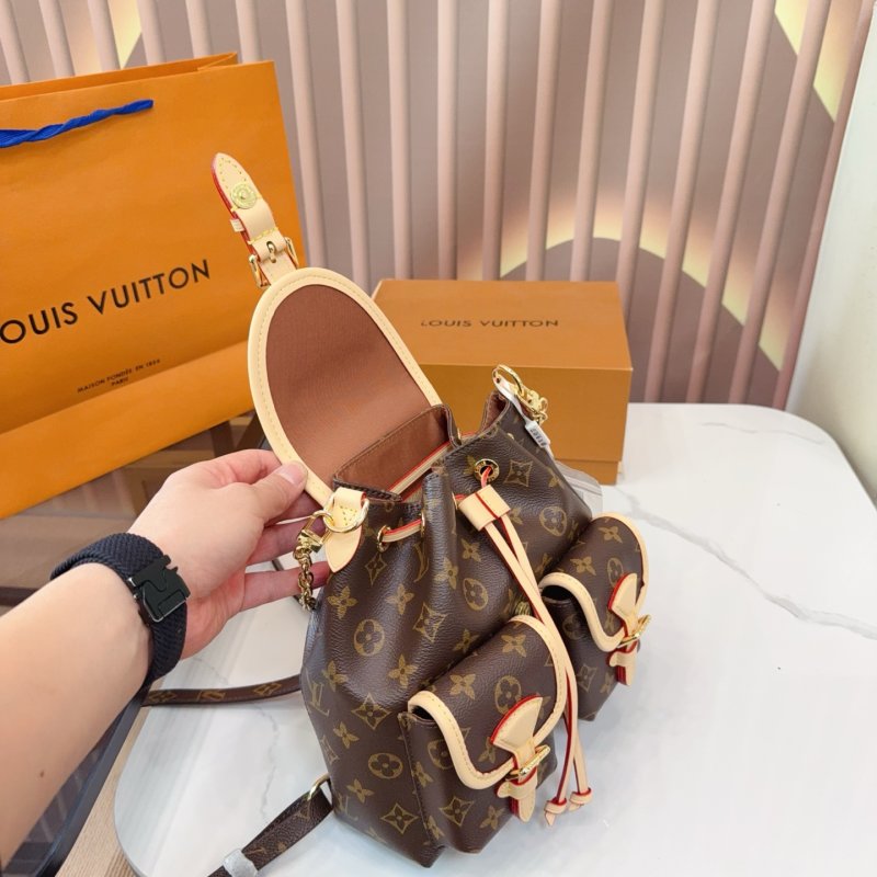 Louis Vuitton Monogram Canvas Bucket Backpack with Chain Strap view