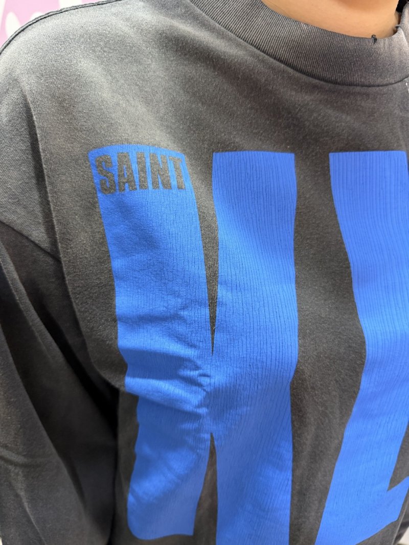 Charcoal Grey Sweatshirt with Blue Graphic Print view