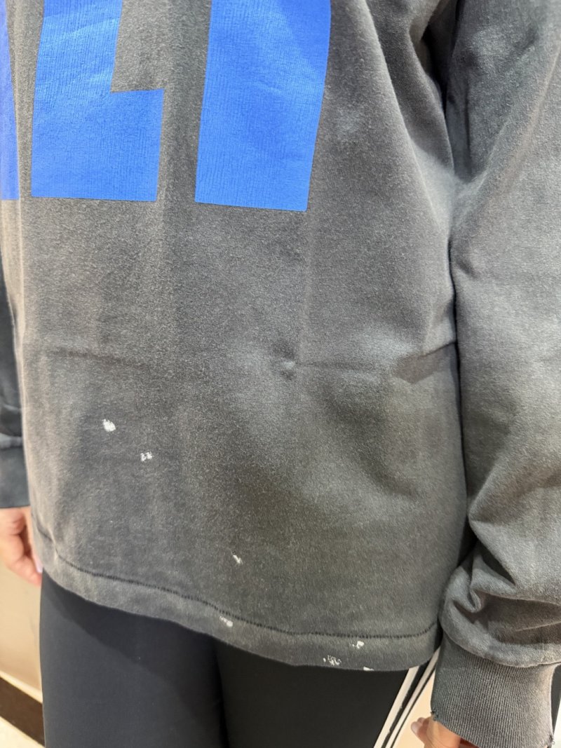 Charcoal Grey Sweatshirt with Blue Graphic Print view