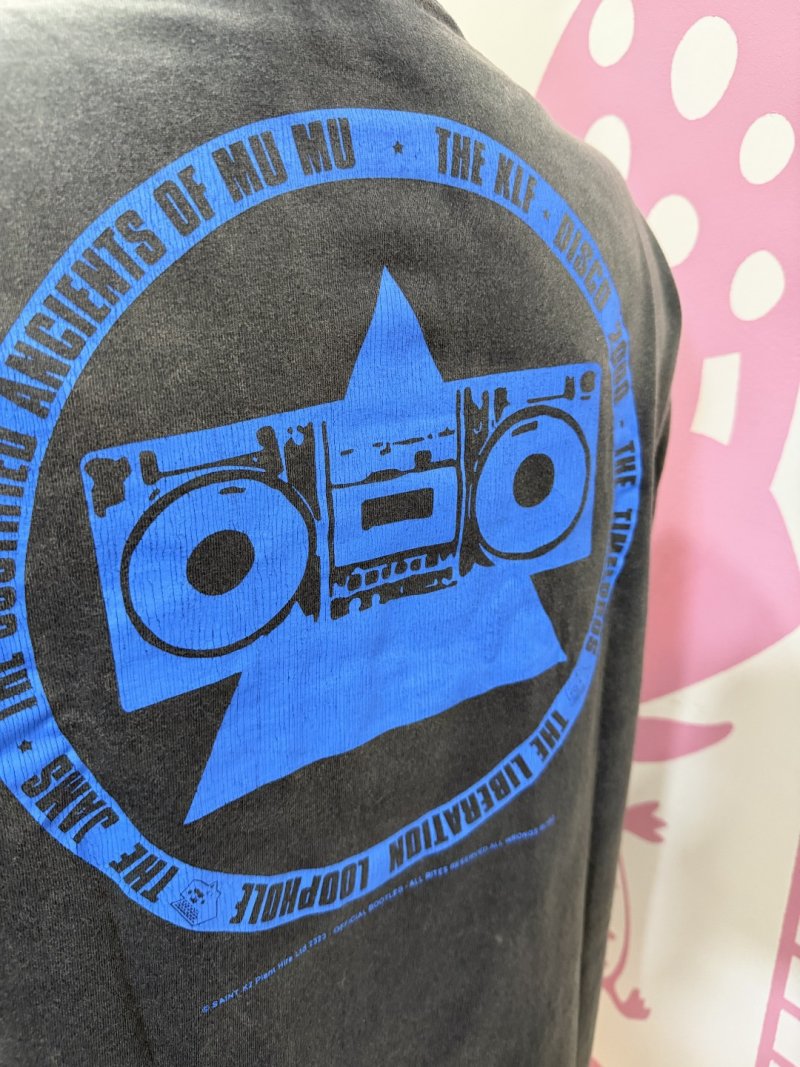 Charcoal Grey Sweatshirt with Blue Graphic Print view