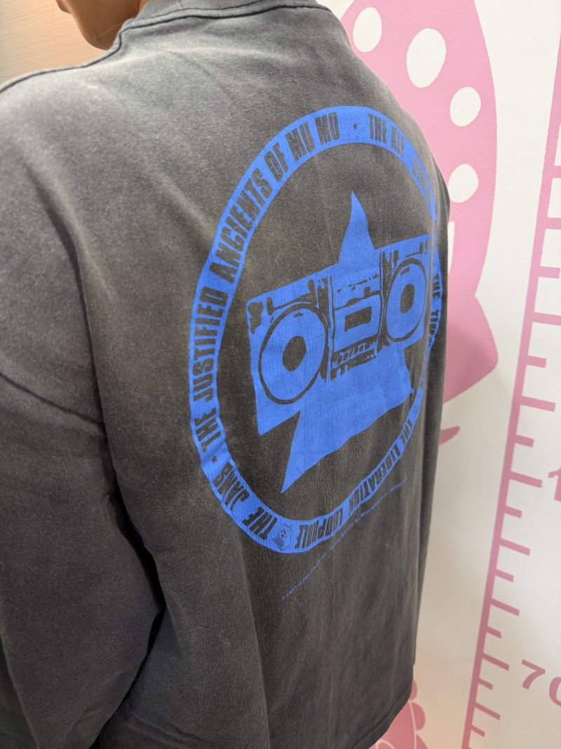 Charcoal Grey Sweatshirt with Blue Graphic Print view