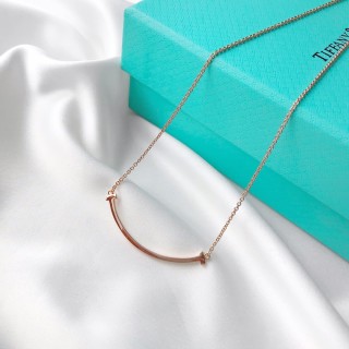 Tiffany & Co. Smile Face Pendant Necklace - Rose Gold/Silver view 3