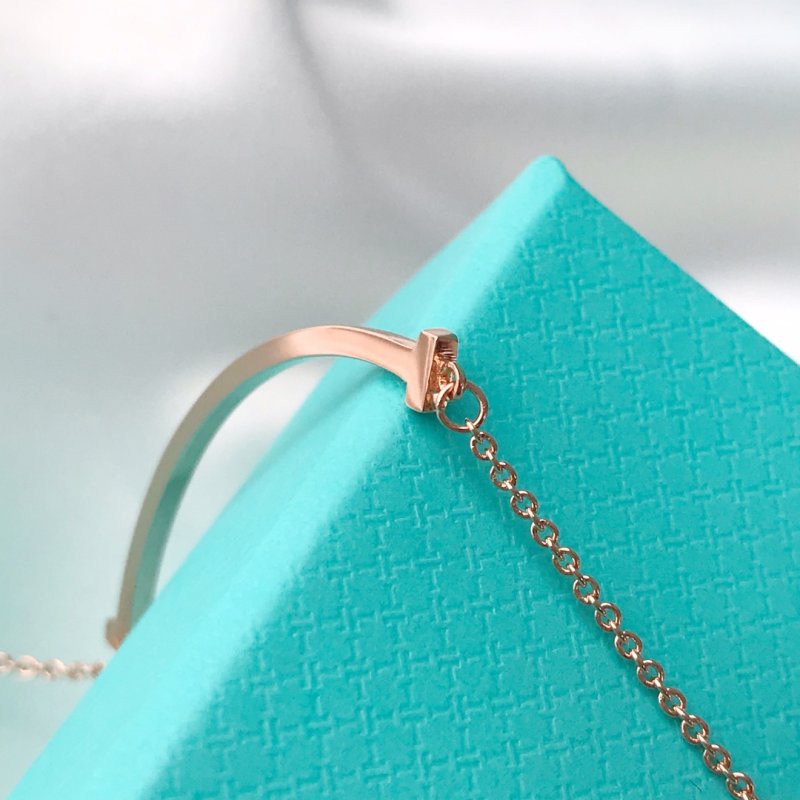 Tiffany & Co. Smile Face Pendant Necklace - Rose Gold/Silver view
