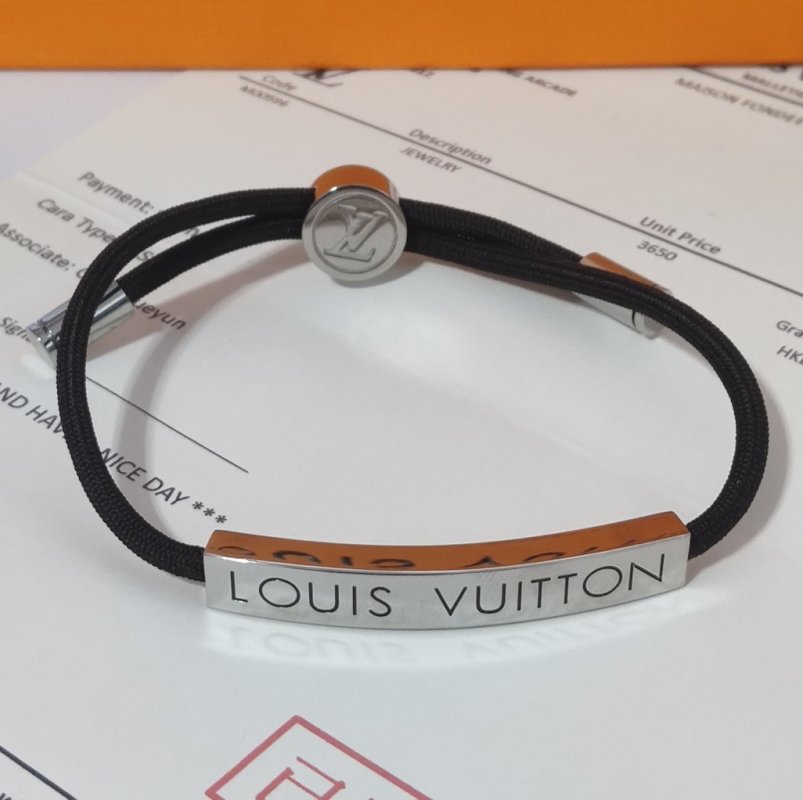 Louis Vuitton Rope Cord Bracelet Black/White view