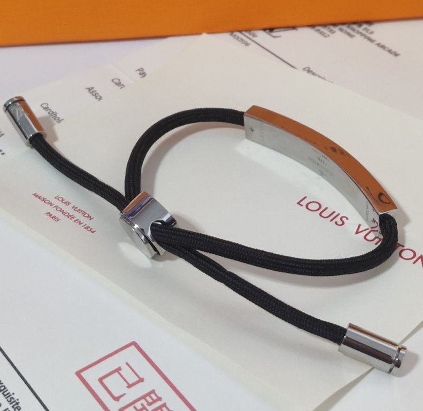 Louis Vuitton Rope Cord Bracelet Black/White view