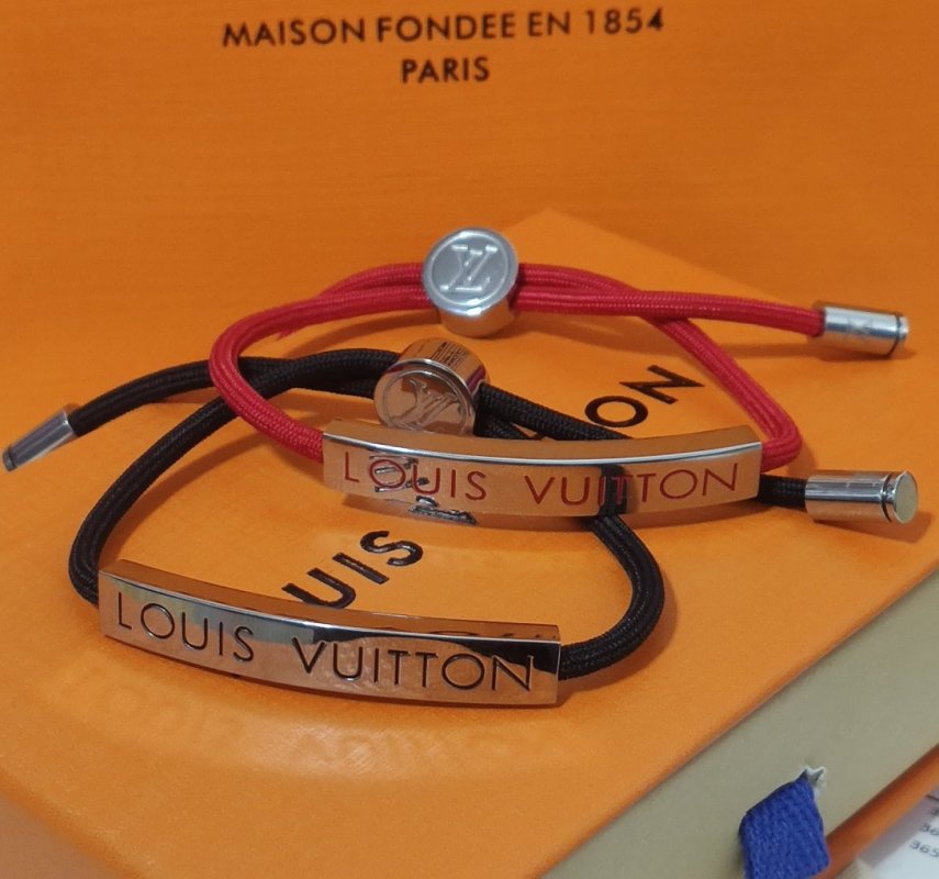 Louis Vuitton Rope Cord Bracelet Black/White view