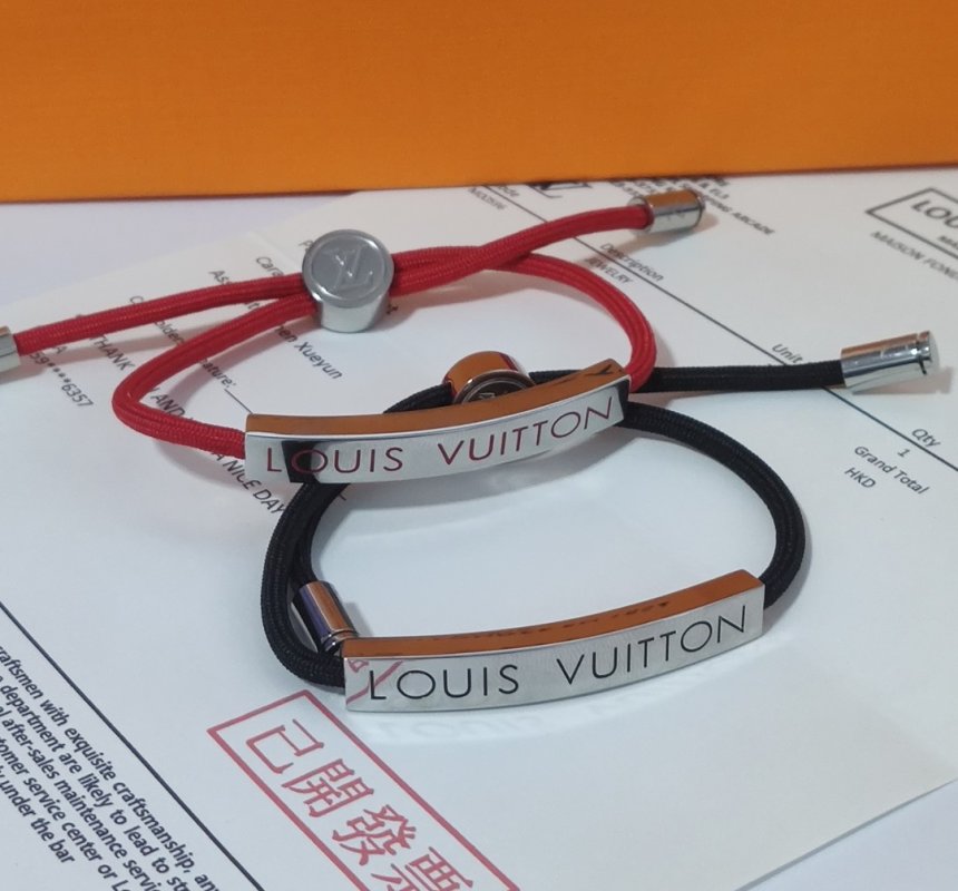 Louis Vuitton Rope Cord Bracelet Black/White view