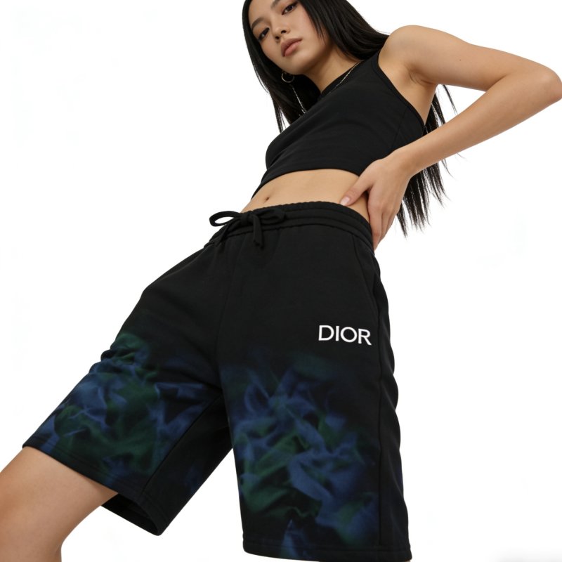 Dior Black Tie-Dye Shorts Navy view
