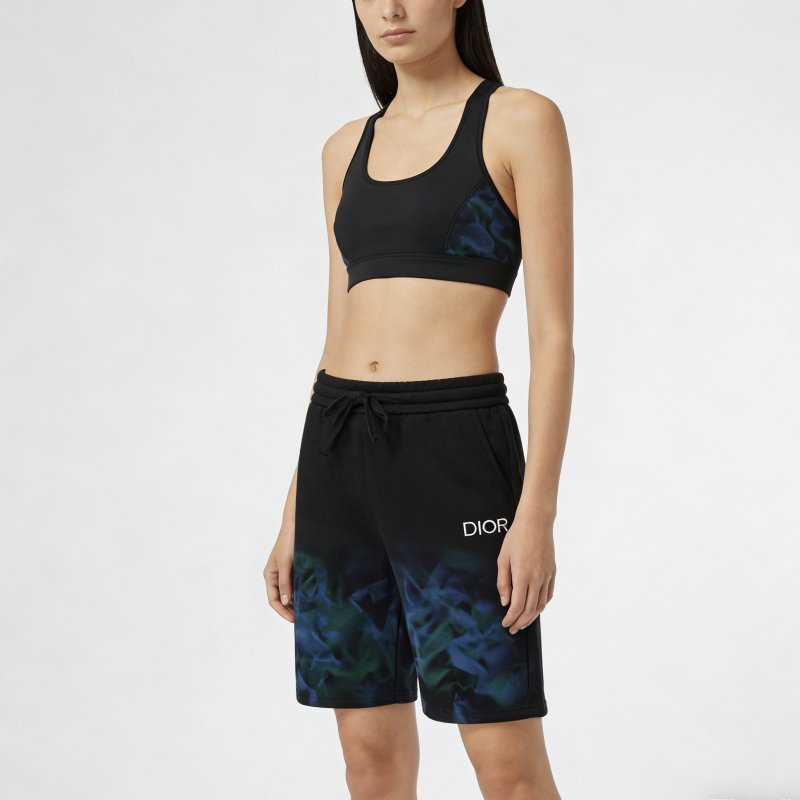 Dior Black Tie-Dye Shorts Navy view