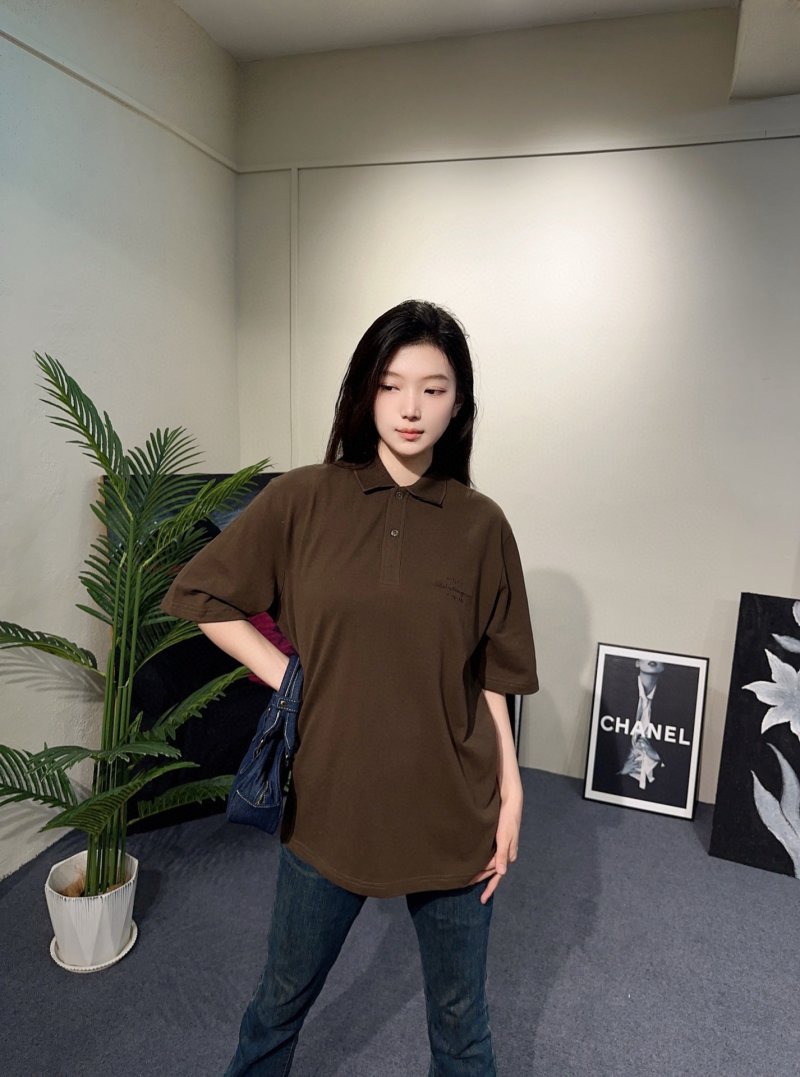 Brown Polo Short Sleeve T-Shirt view