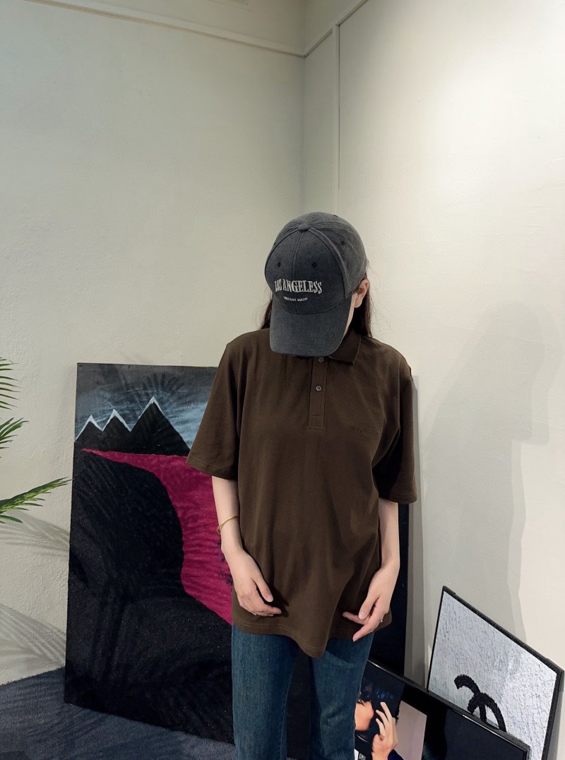 Brown Polo Short Sleeve T-Shirt view